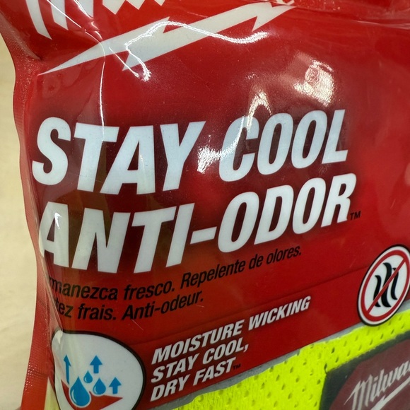 Milwaukee Hi-Vis Safety Vest Mesh Zipper Closure w Pockets Moisture Wicking NIB - Picture 2 of 8